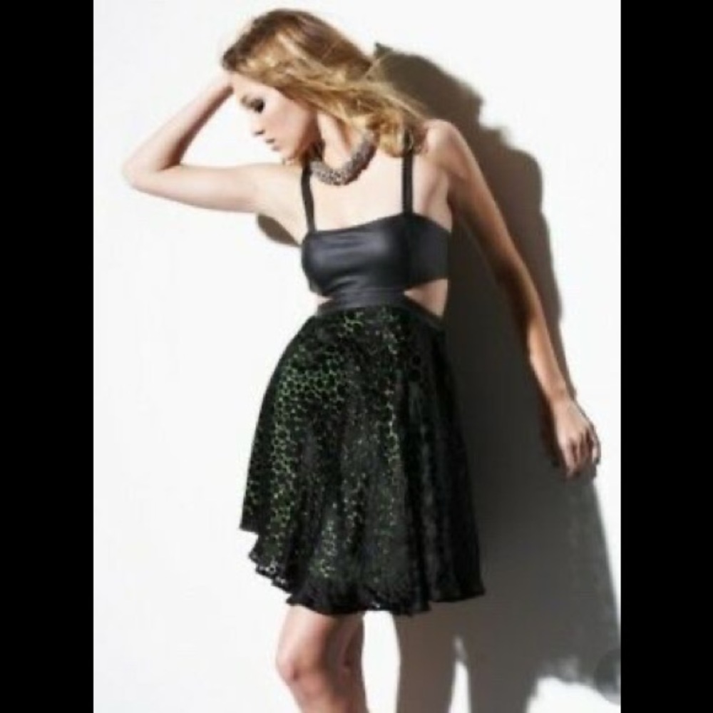 bebe Addiction cut out flutter dress